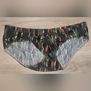 Colorful Leaf Print Mens Brief